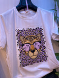 T-Shirt Ghepardo Lilla