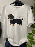 T-Shirt Bassotto con Occhiali – Stampa Divertente