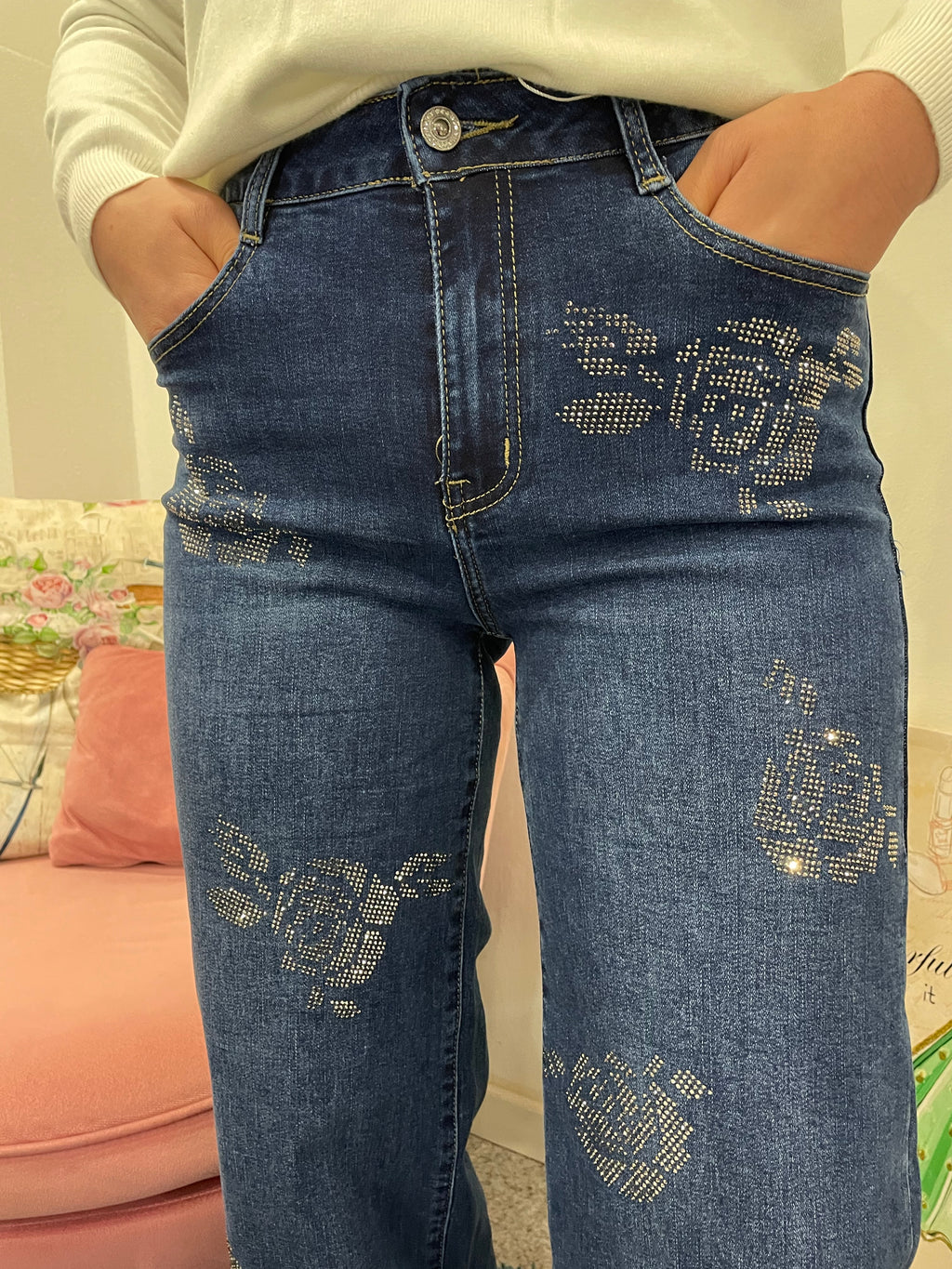 Jeans Wide Leg Gioiello