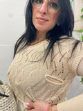 Maglia “Sabbia chic” macramé