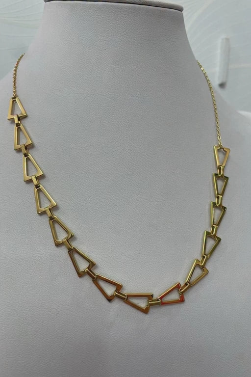 Collana Acciaio geometrica